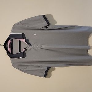 Polo Ralph Lauren size XXL Polo Golf Shirt with contrast collar grey pink profit